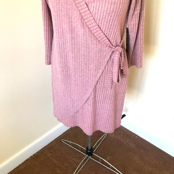 As U Wish Wrap Sweater Dress NWT Size L - Picture 3 of 4